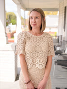 Rose & Lee Co Raquel Top, Natural by Z Supply short sleeve