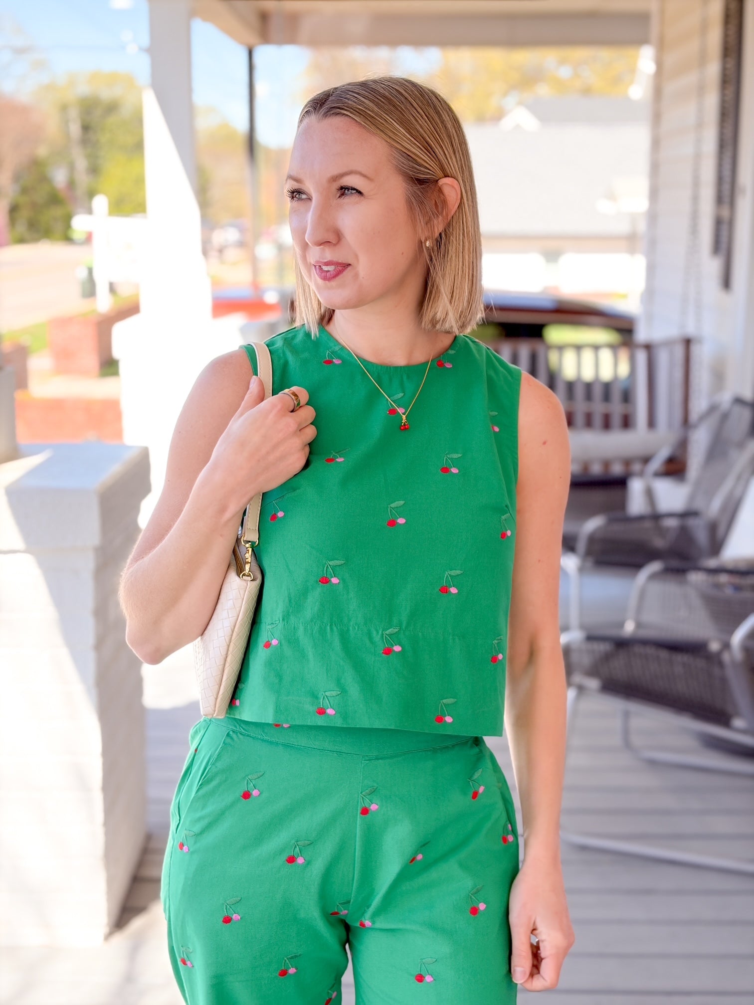 Rose & Lee Co Rebecca Tank, Green Tanks