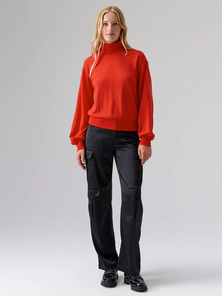 Red Turtleneck Sweater Apex Ethical Boutique