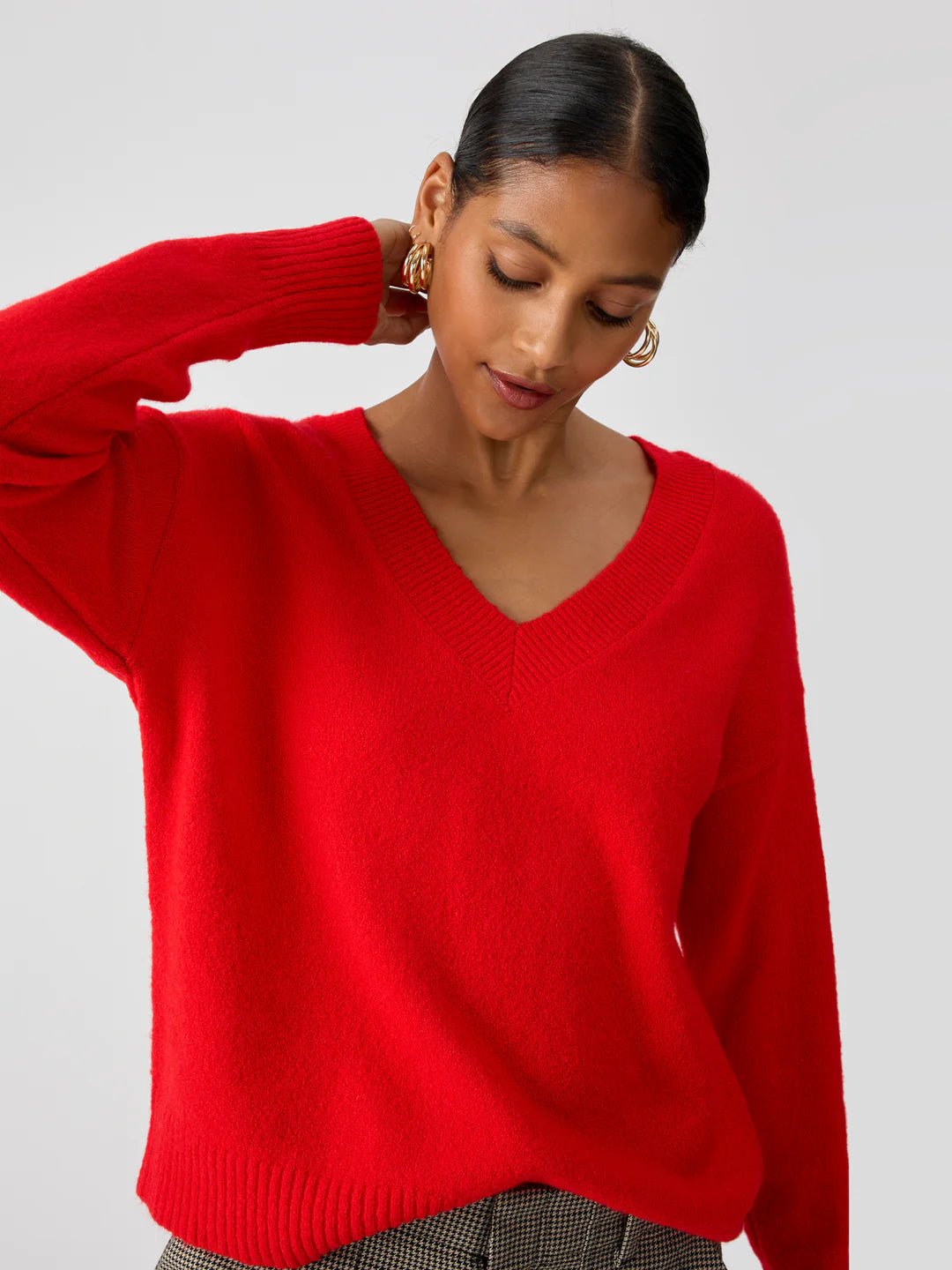 Rose & Lee Co Camden Pullover, Lipstick Sweater