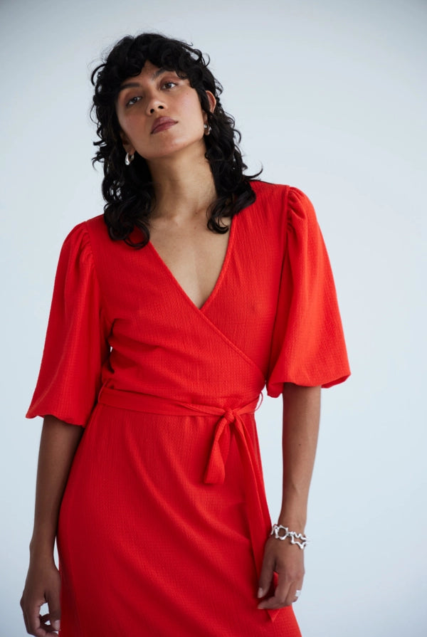 Red Work Dress Apex Ethical Boutique