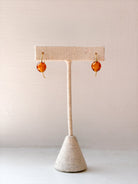 Rose & Lee Co Refined Glass Hoop Earrings, Topaz/Gold Earrings