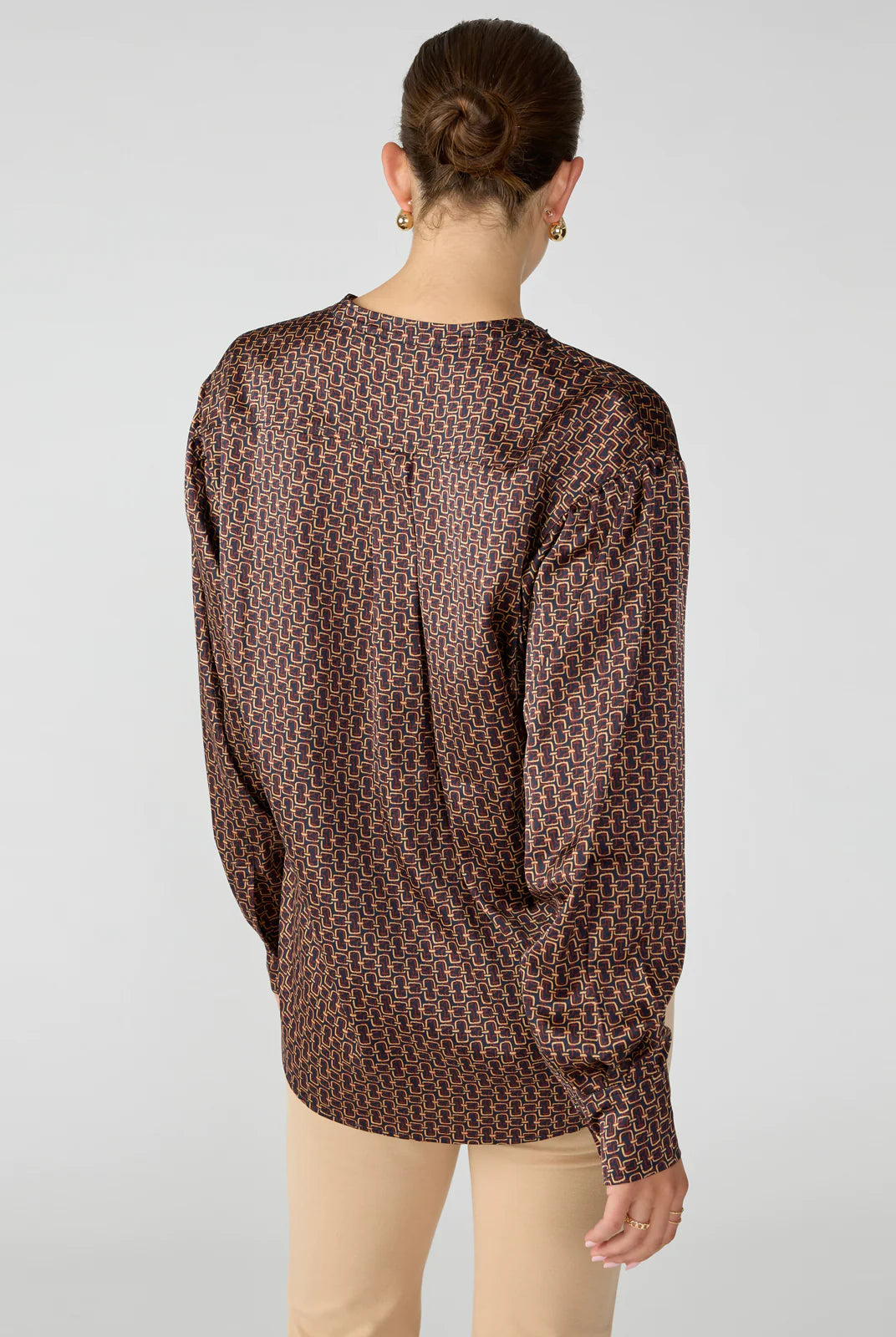 Relaxed Brown Long Sleeve Top Apex Ethical Boutique