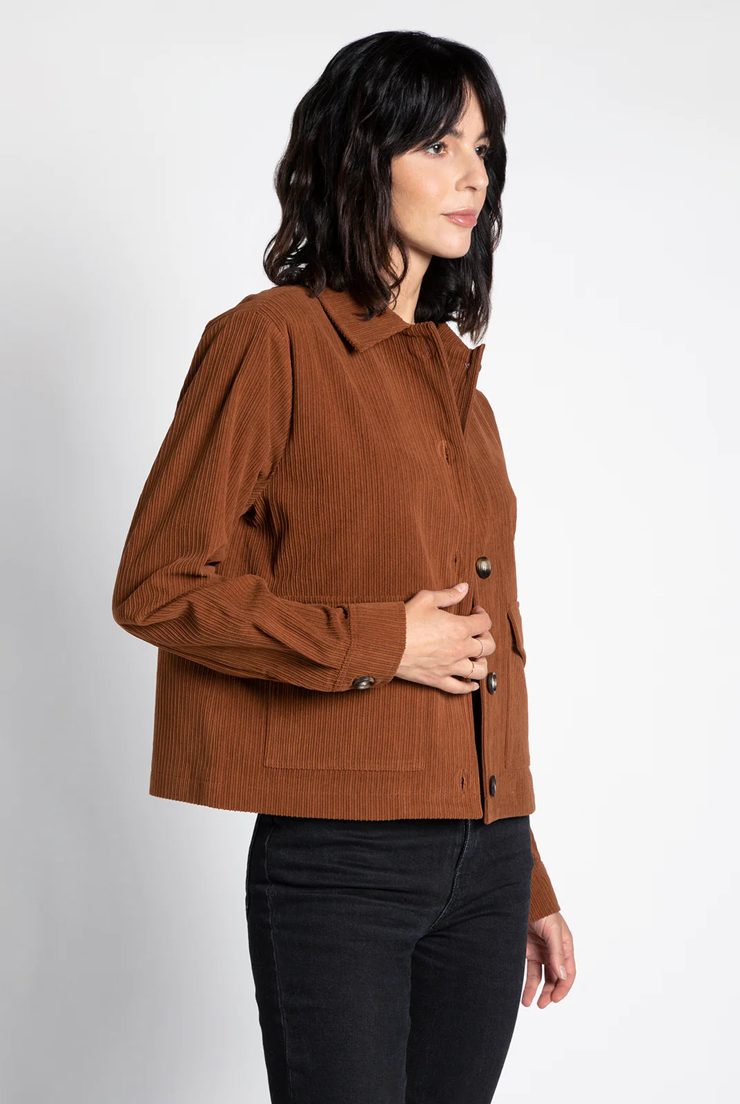 Ribbed Cropped Jacket Apex Ethical Boutique