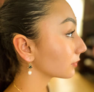 Rose and Pearl Earrings Apex Ethical Boutique