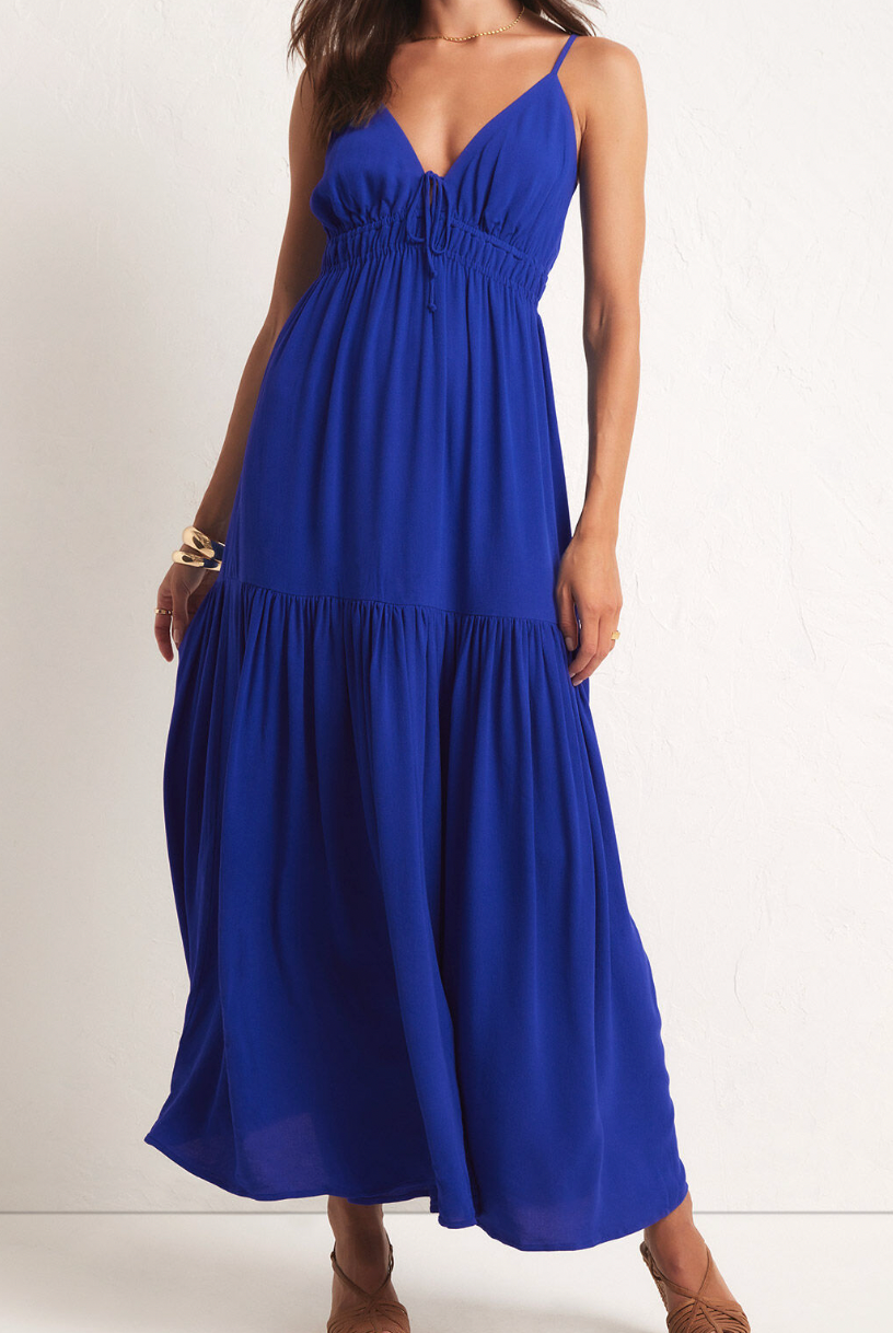 Royal Blue Midi Dress Apex Ethical Boutique