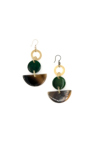 Sailing sea horn earrings ethical boutique apex nc