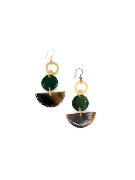 Sailing sea horn earrings ethical boutique apex nc