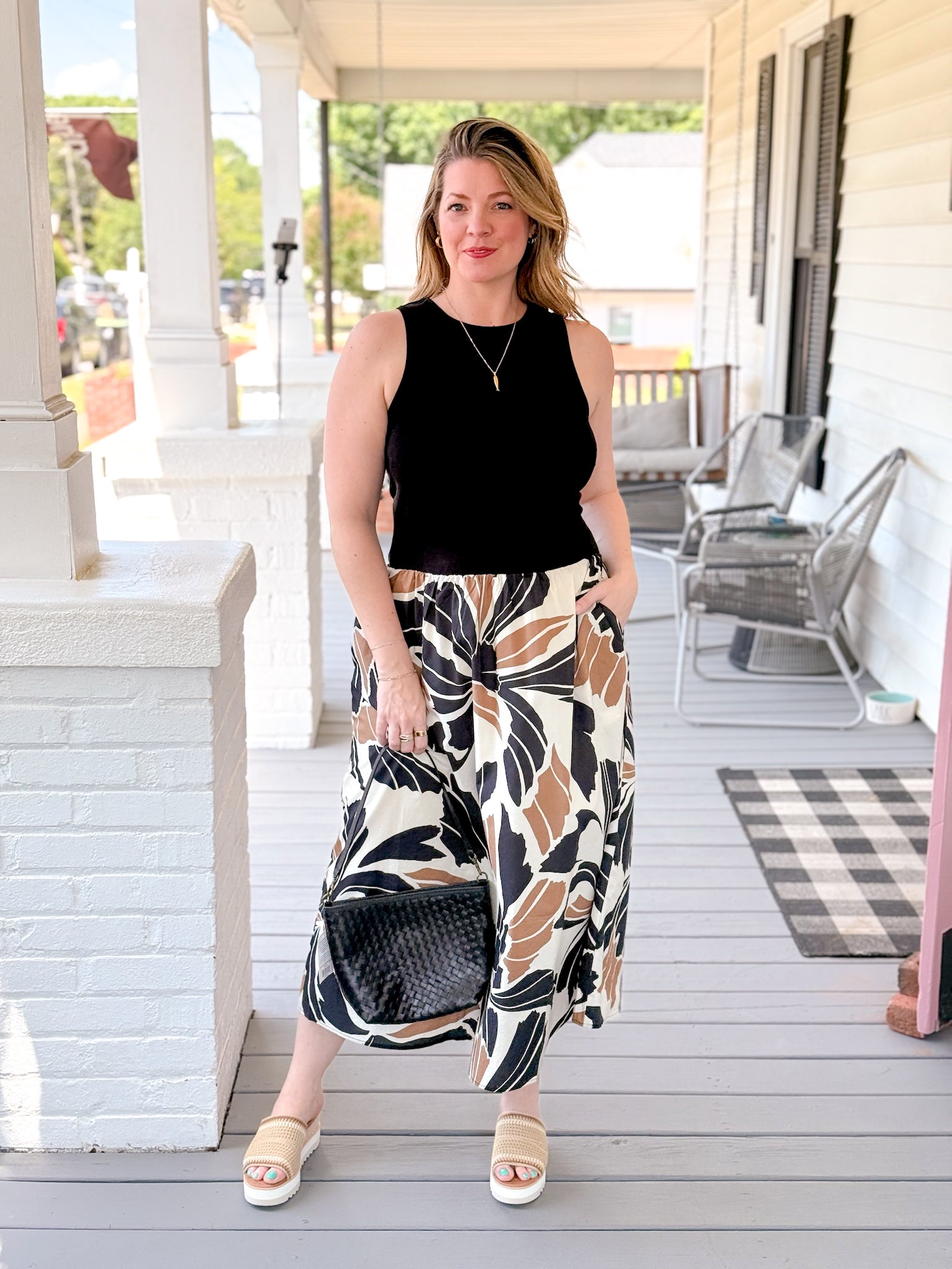 Rose & Lee Co Sandbar Dress, Lotus/Black by Sanctuary Work Dress