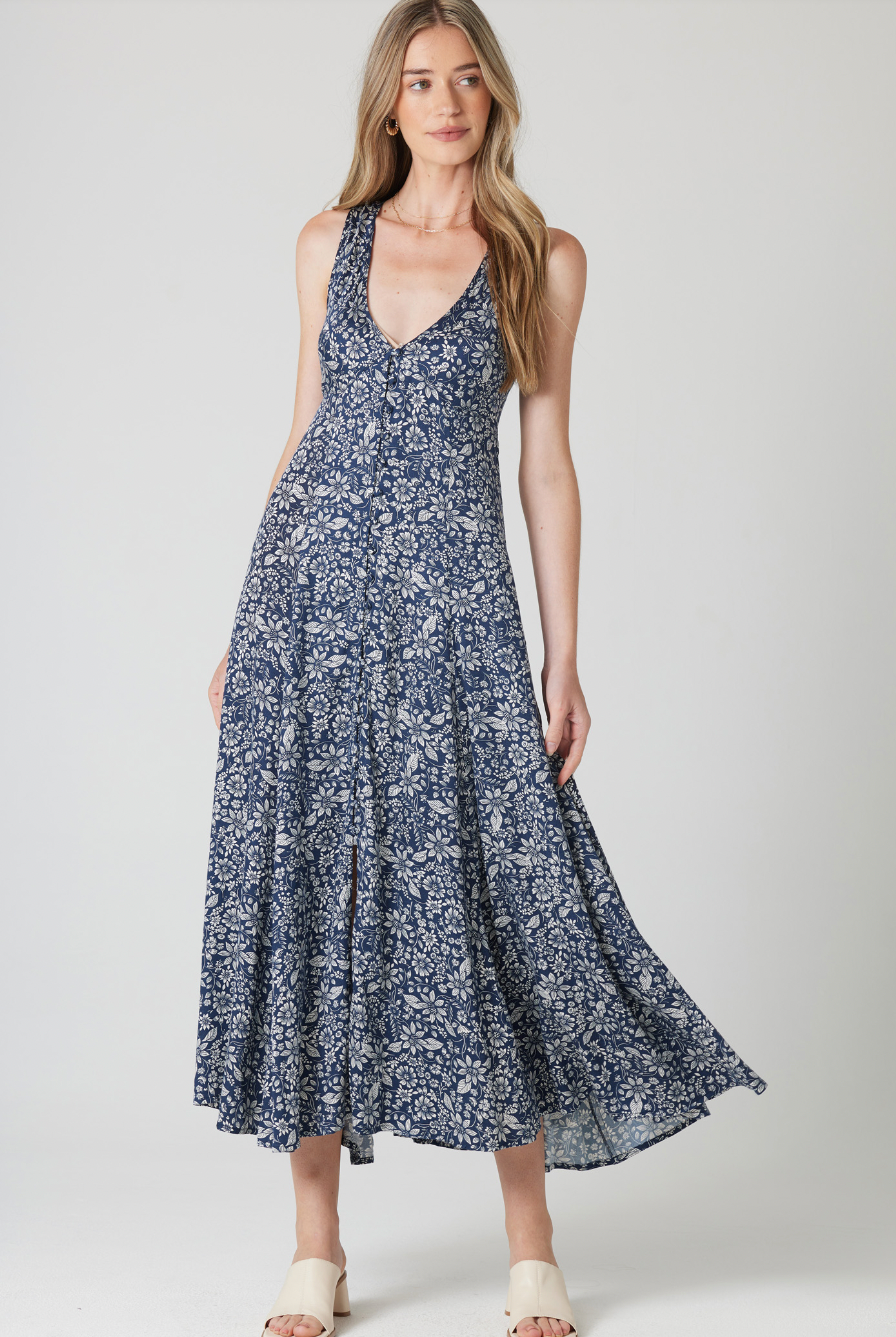 Sapphire Floral Midi Dress Apex Ethical Boutique