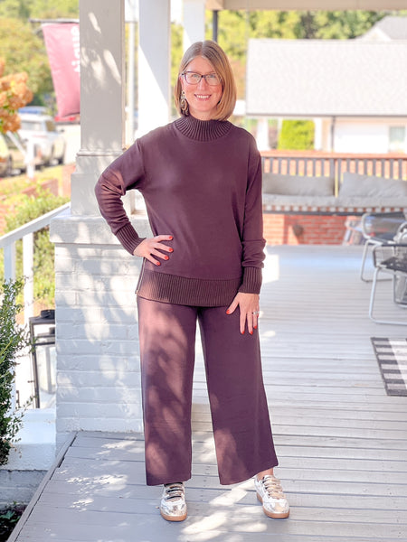 Scout Luxe Pants | Chocolate Cherry | ROSE & LEE CO. – Rose & Lee Co