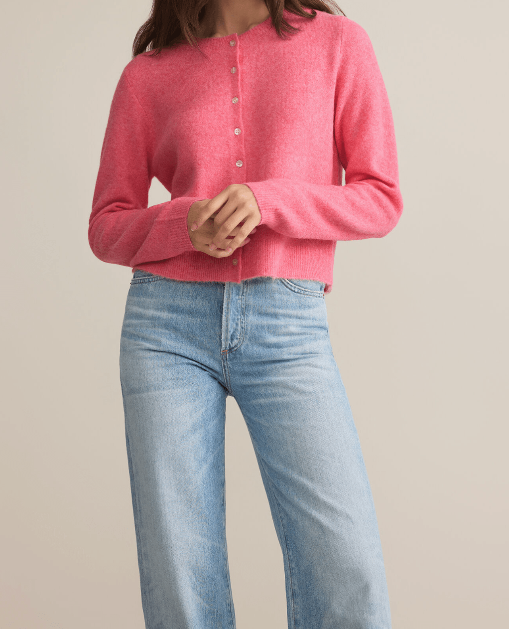 Rose & Lee Co Medina Cardigan, Disco Pink by Z Supply Cardigan