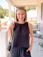 Rose & Lee Co Serena Tank, Black by Marine Layer Tanks
