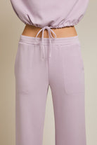 light lavender wide leg sweatpants
