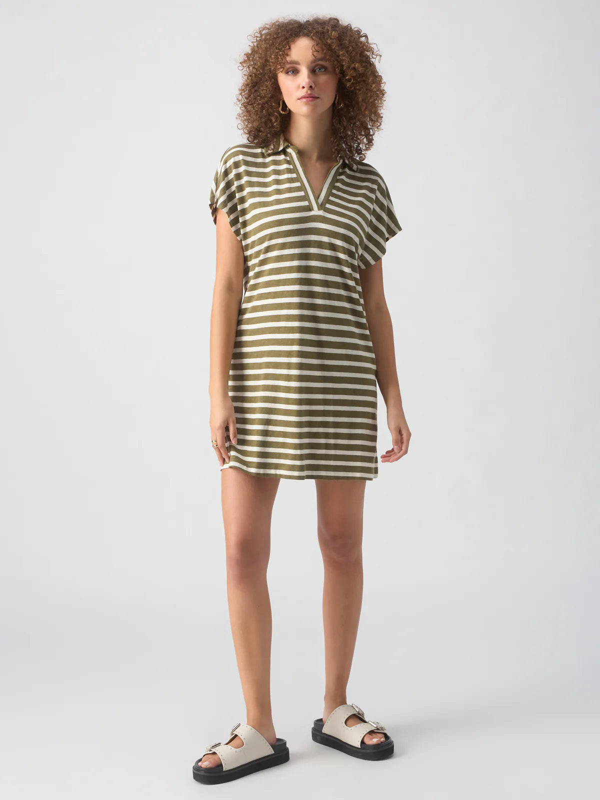 Striped Collared Dress Apex Ethical Boutique