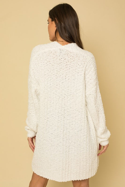 Sweater Material White Cardigan Apex Ethical Boutique