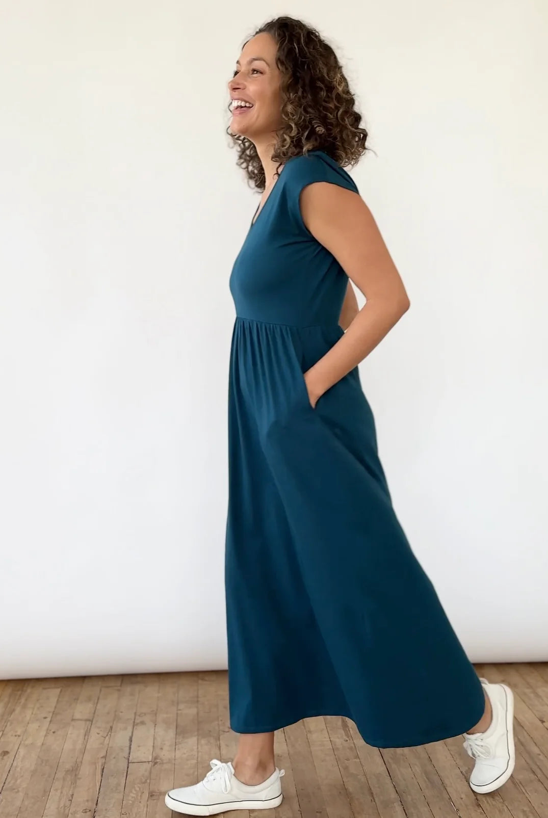Teal Casual Maxi Dress Apex Ethical Boutique