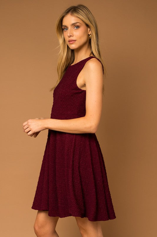 Textured Sleeveless Work Dress Apex Ethical Boutique