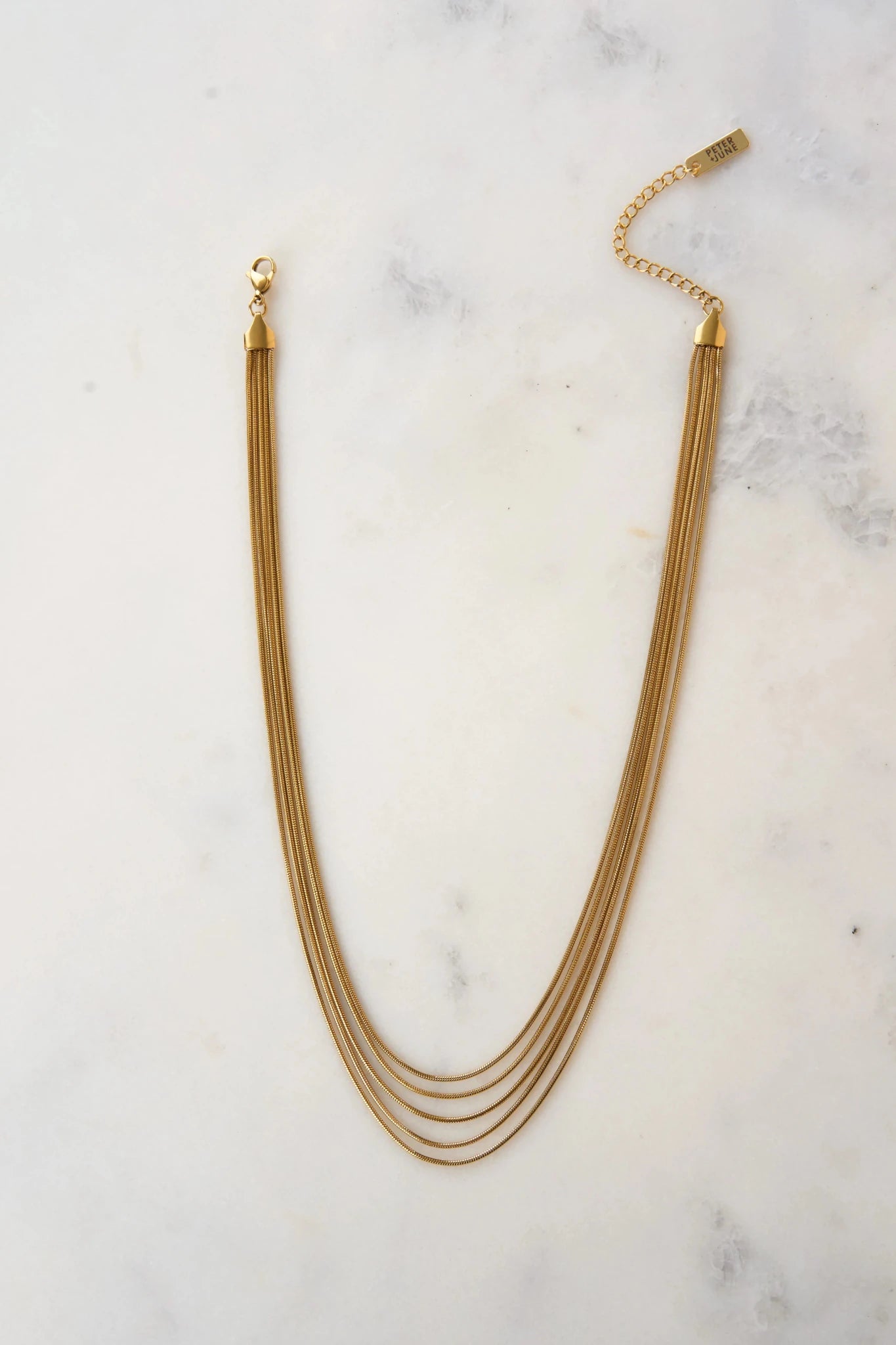 Rose & Lee Co Thelma Layered Necklace, Gold Necklaces