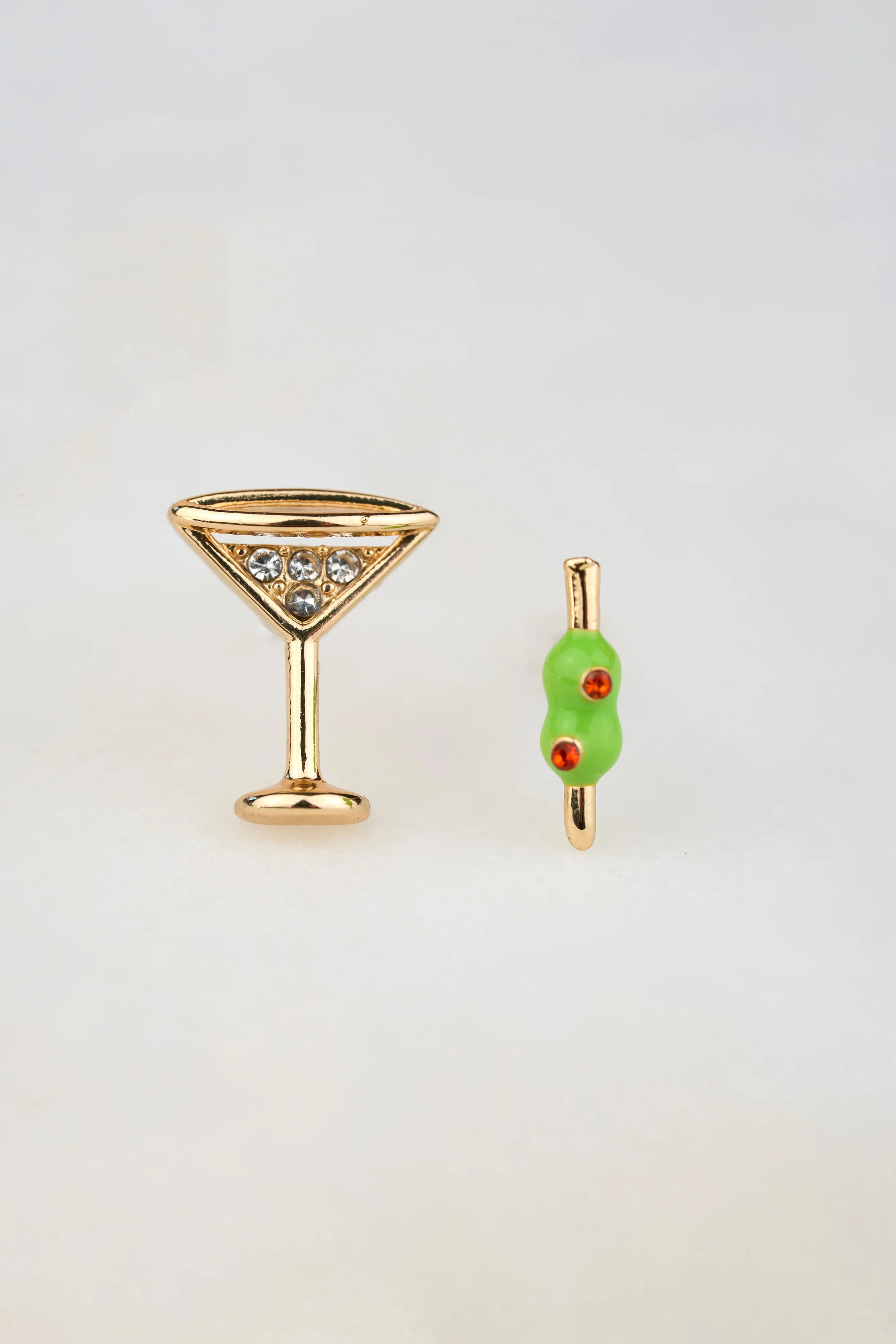 Gold Martini Studs