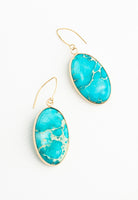 Turquoise Stone Earrings Apex Ethical Boutique