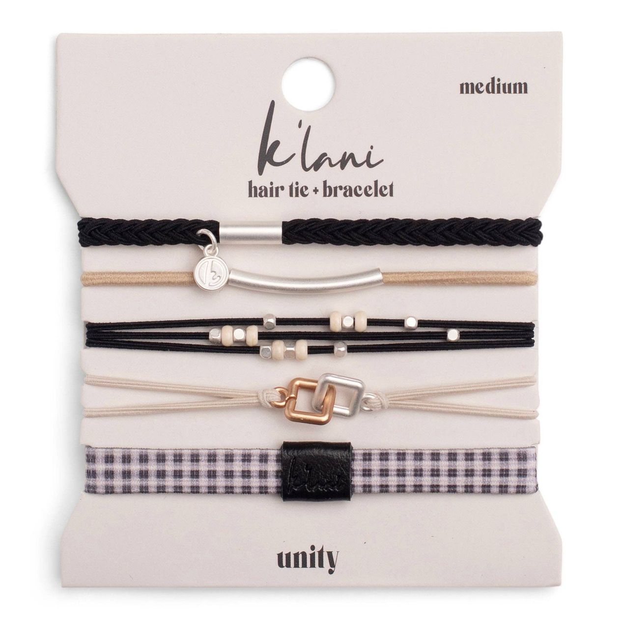 Black Hair Tie Bracelet Set