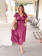 Rose & Lee Co Vera Dress, Berry Event Dress