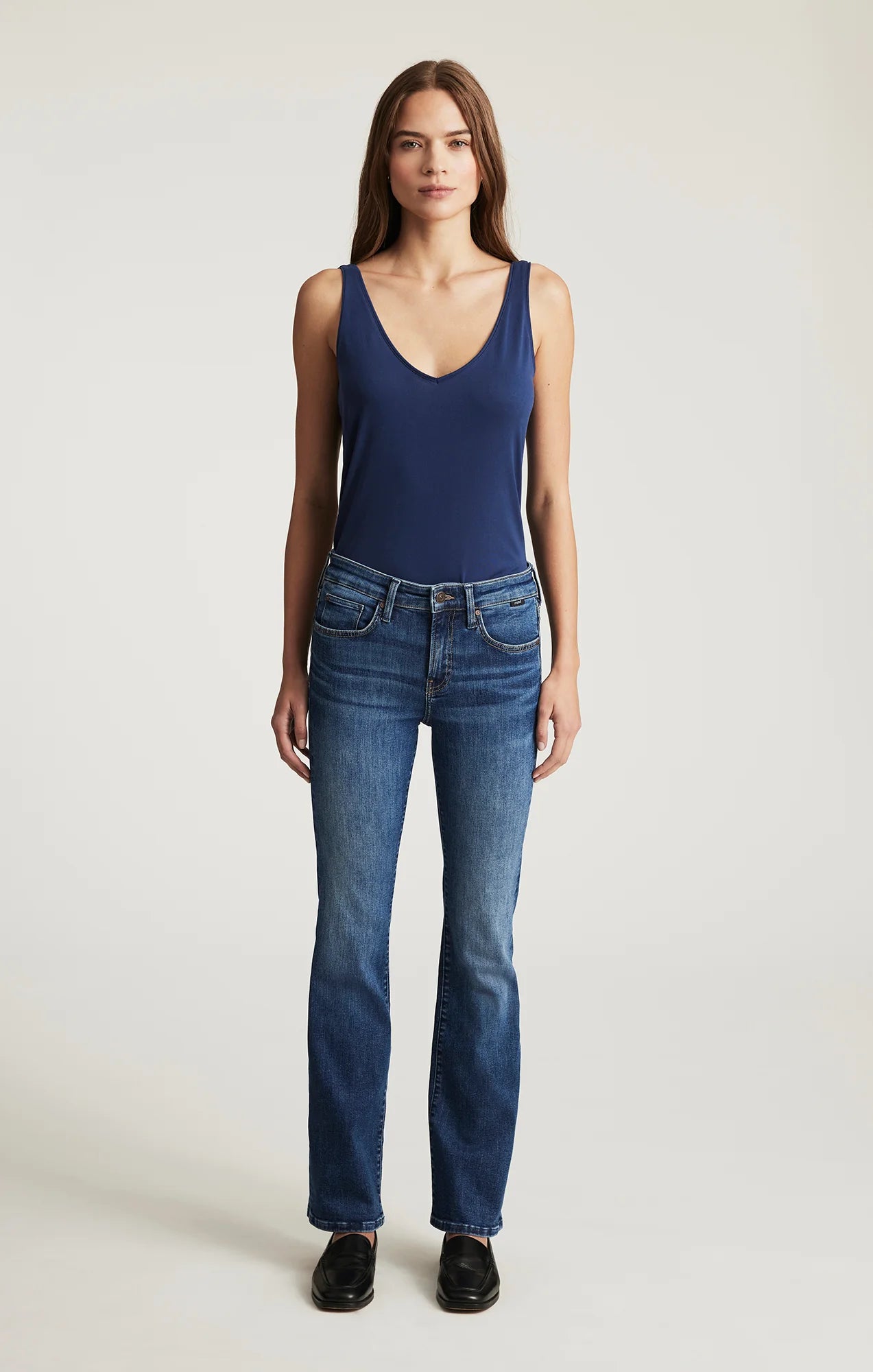 Vicky Bootcut Jeans by Mavi Dark Brushed Blue Ethical Women's Boutique NC