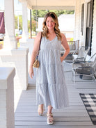 Rose & Lee Co Vivienne Dress, Blue/White Stripe Casual Dresses