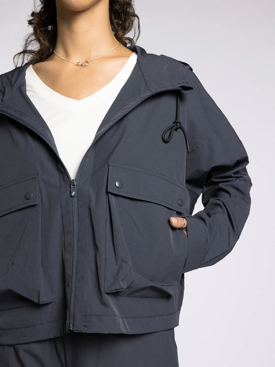 Charcoal Blue Athletic Jacket