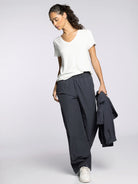 Charcoal Blue Athletic Track Pants