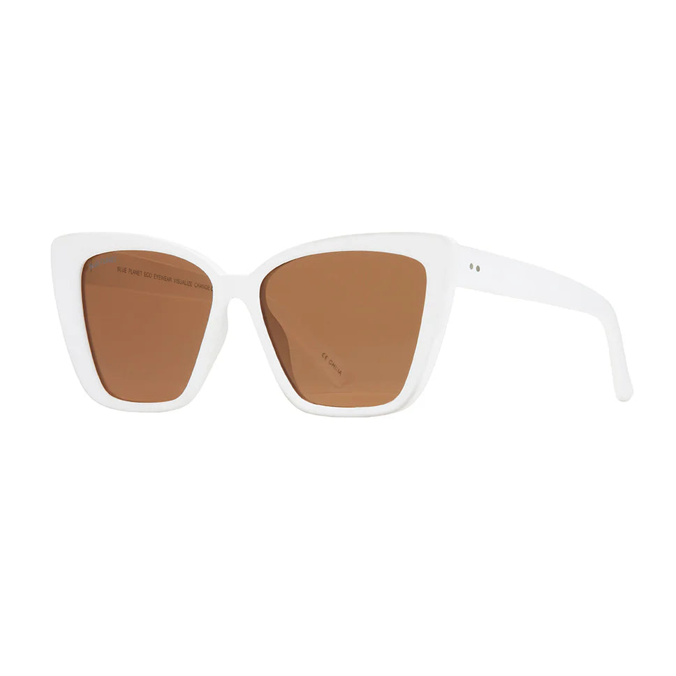 White Cateye Sunglasses Apex Ethical Boutique