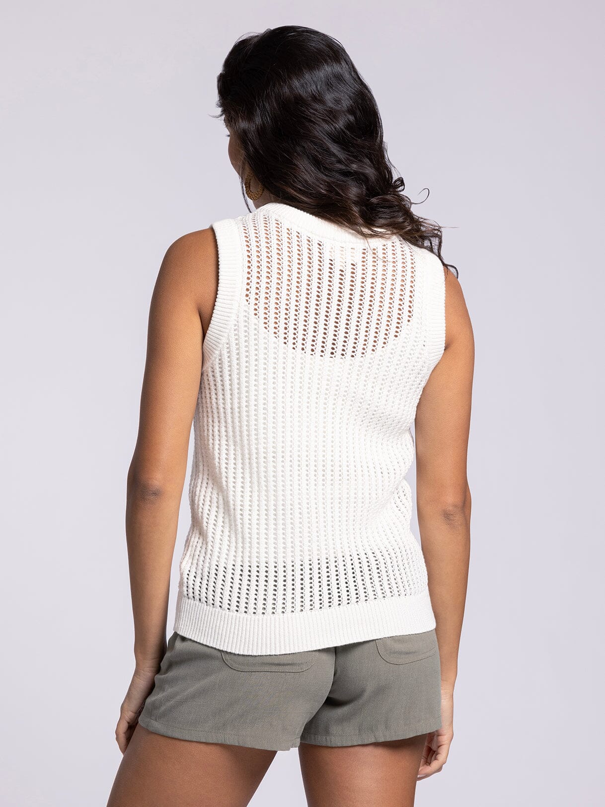 White Knit Tank Top Apex Ethical Boutique