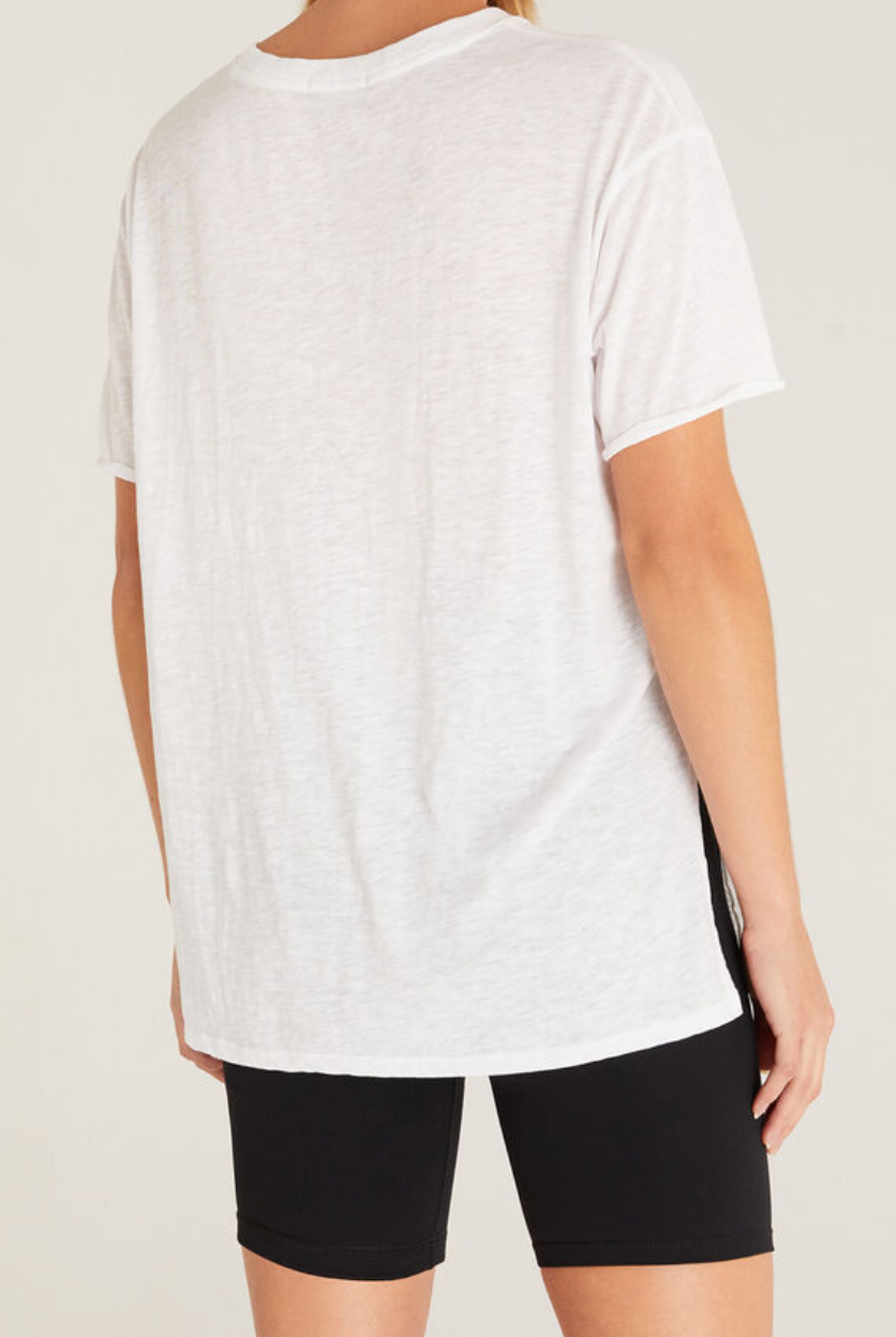 White Oversized Tee Apex Ethical Boutique