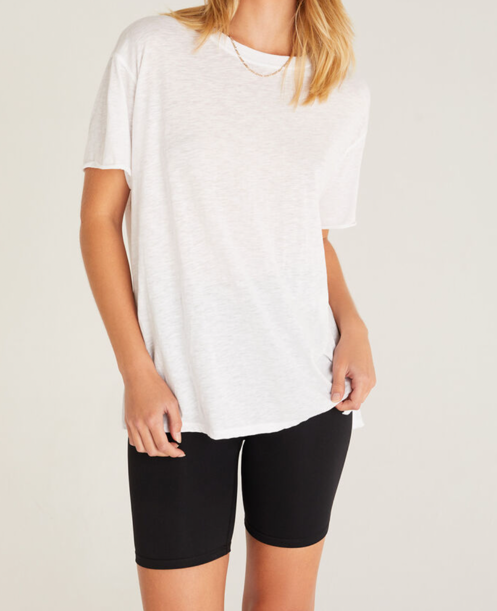 White Oversized Tee Apex Ethical Boutique