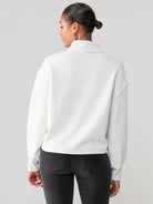 White Quilted Pullover Apex Ethical Boutique