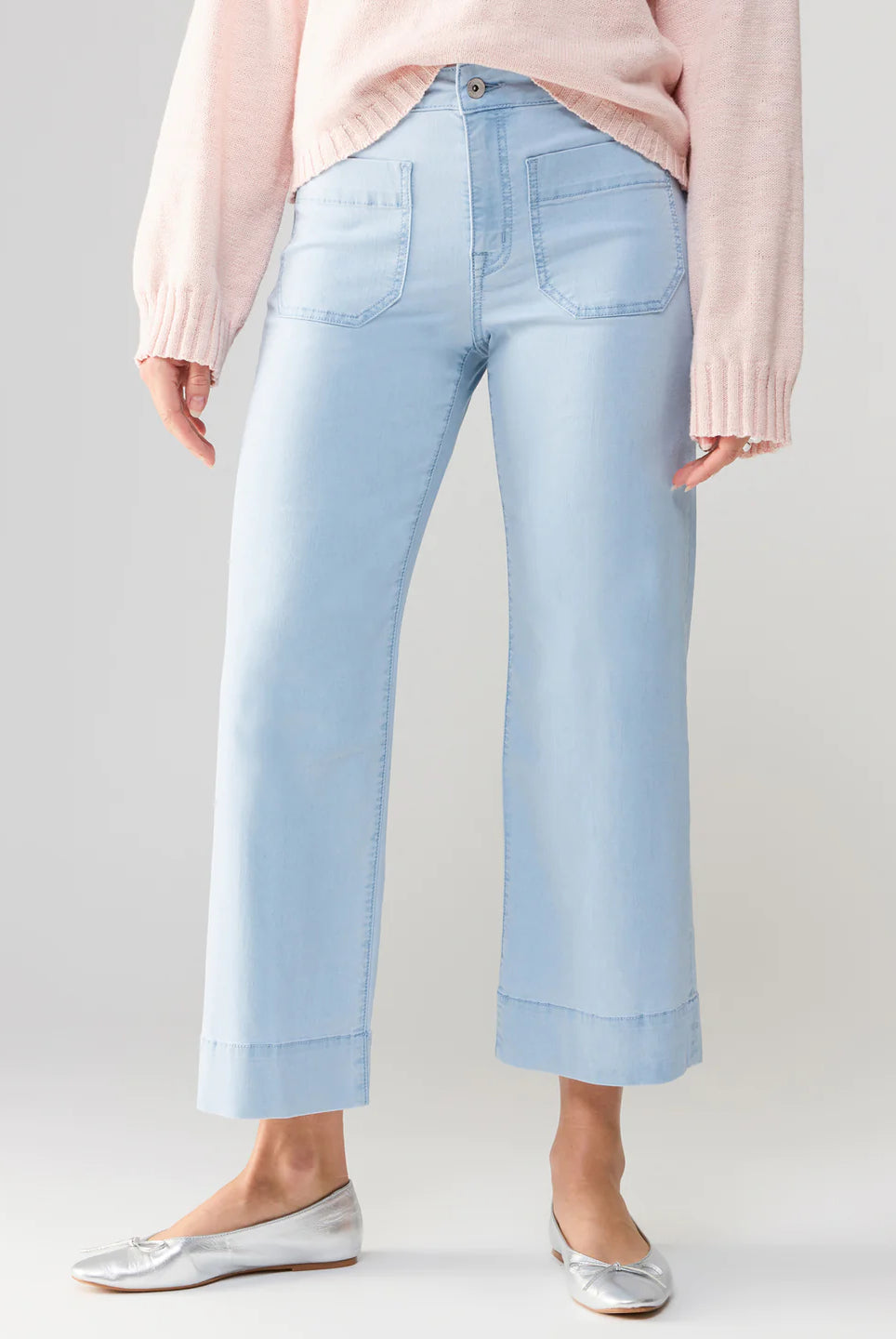 Wide Leg Cropped Jeans Apex Ethical Boutique