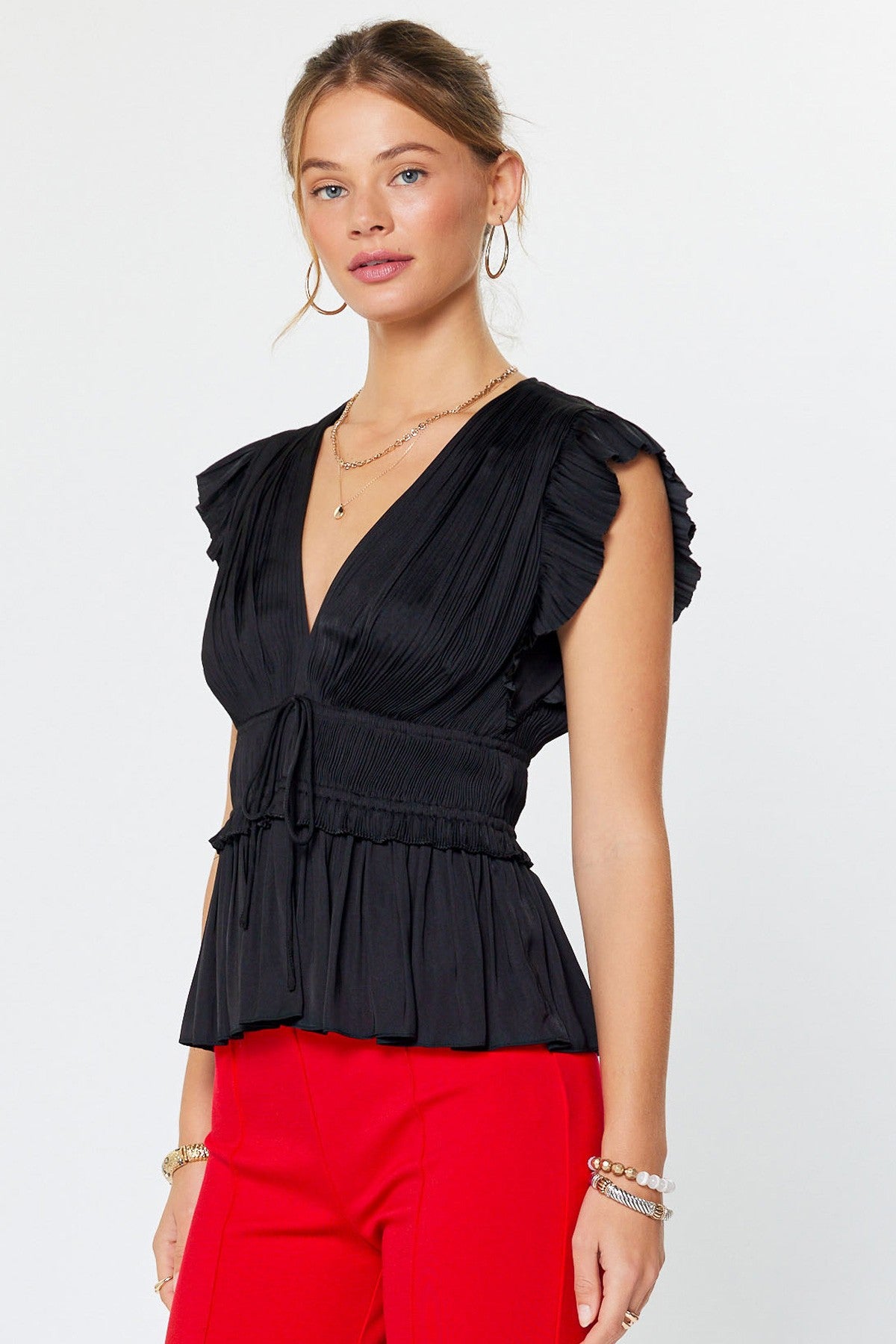 Rose & Lee Co Abbey Top, Black Work Tops