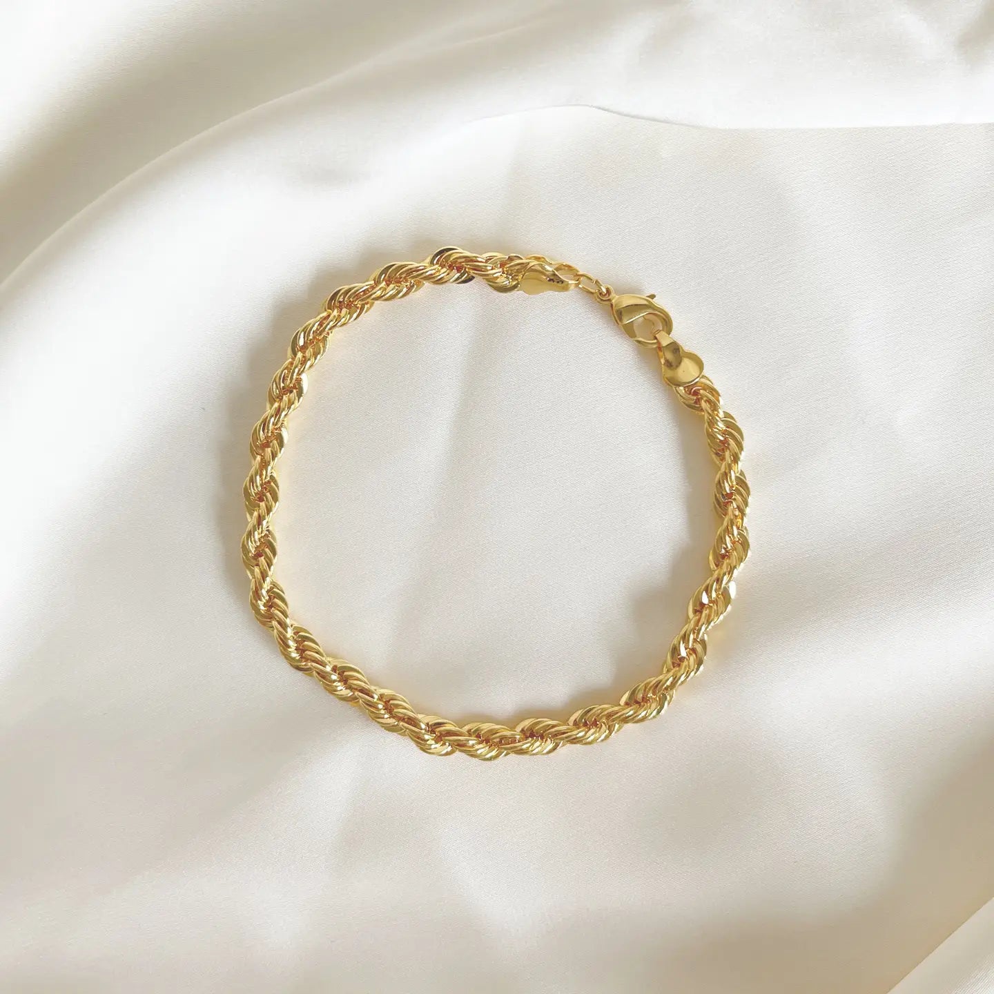 Rose & Lee Co Abby Twist Chain Bracelet, Gold Bracelets