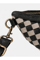 Rose & Lee Co Berkeley Basketweave Belt Bag, Black/Tan Bags