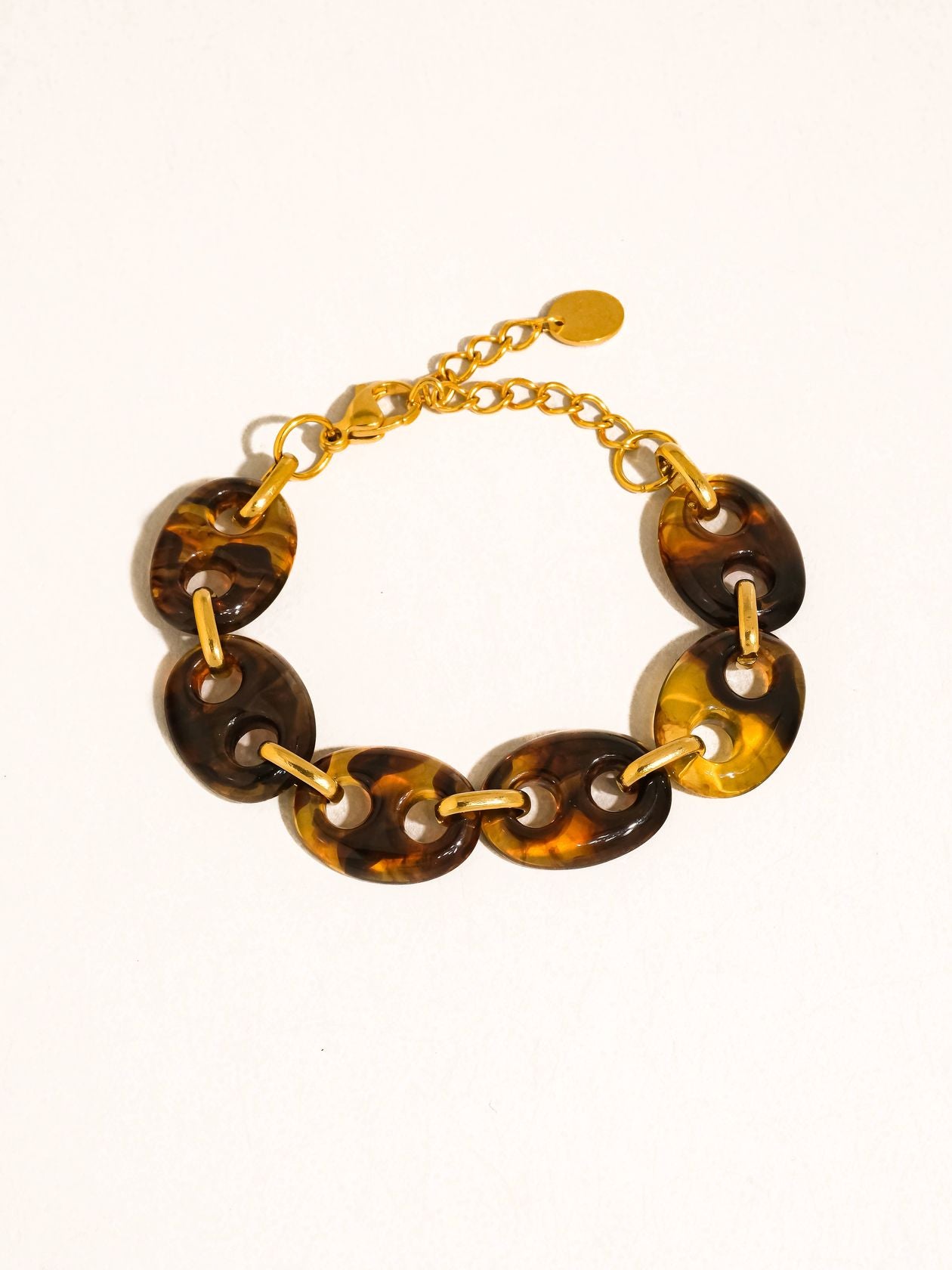 Rose & Lee Co Acacia Chunky Link Bracelet, 18k Gold Bracelets