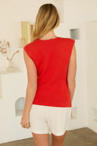 Rose & Lee Co Adley Top, Coral Work Tops