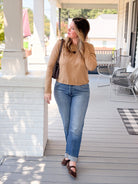 Rose & Lee Co Aiko Tee, Mocha by Michael Stars Long Sleeve