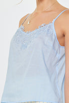Rose & Lee Co Alice Top, Pale Blue Work Tops