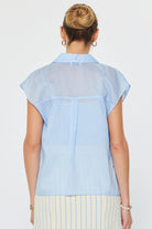 Rose & Lee Co Alice Top, Pale Blue Work Tops