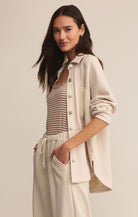 Lightweight Ivory Oversized Jacket
