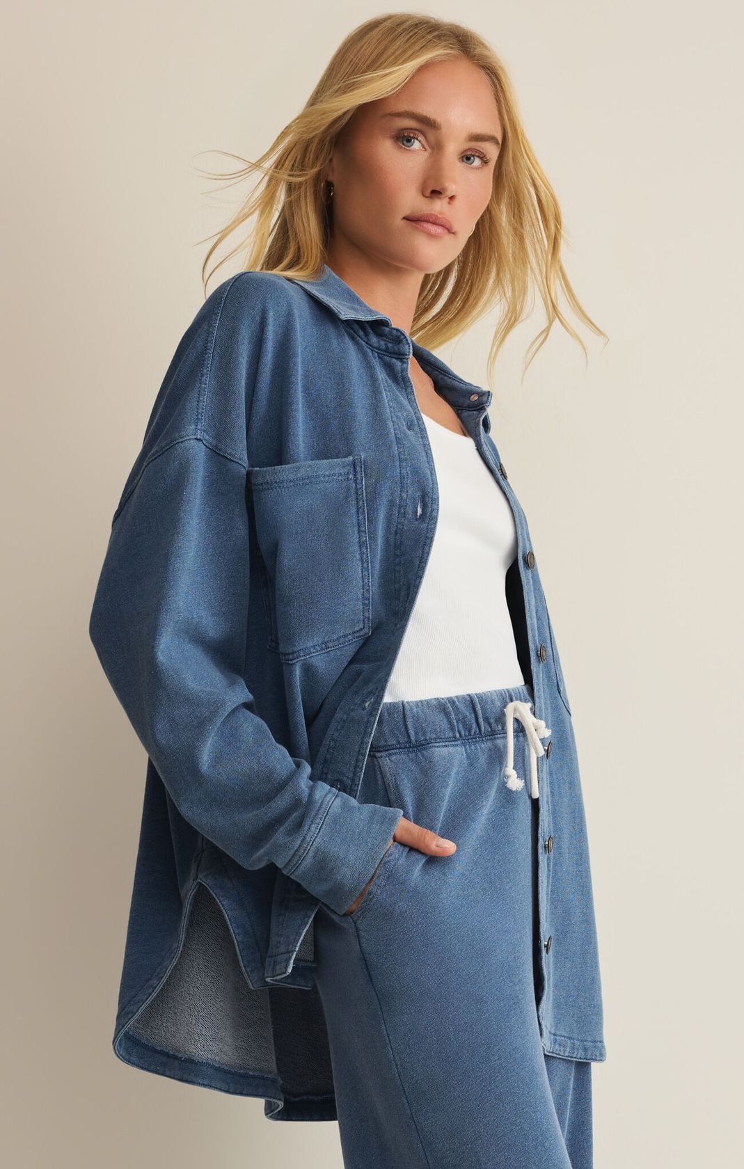 All Day Jacket | Calypso Blue Indigo | ROSE & LEE CO. – Rose & Lee Co