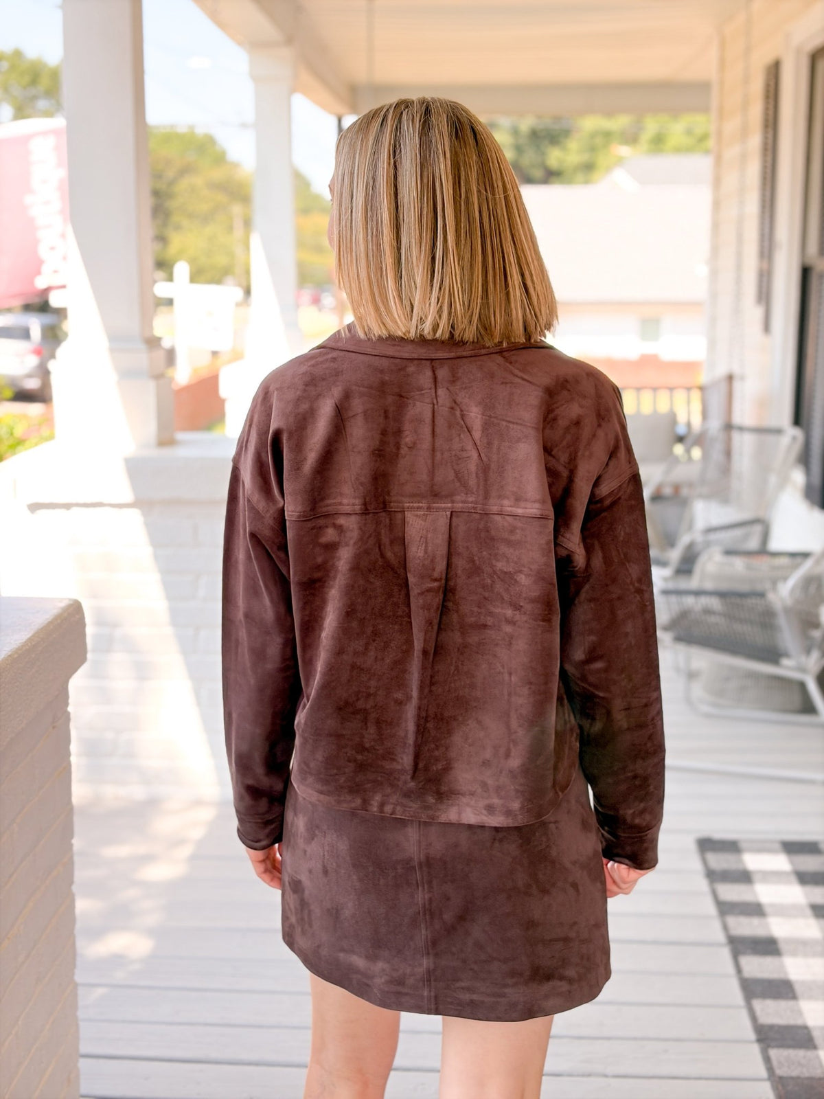 Rose & Lee Co All Day Suede Jacket, Dark Chocolate by Z Supply Jackets