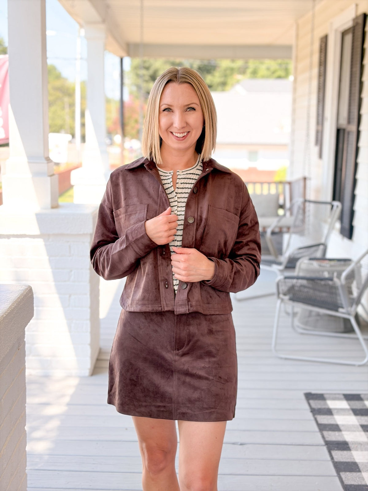 Rose & Lee Co All Day Suede Jacket, Dark Chocolate by Z Supply Jackets