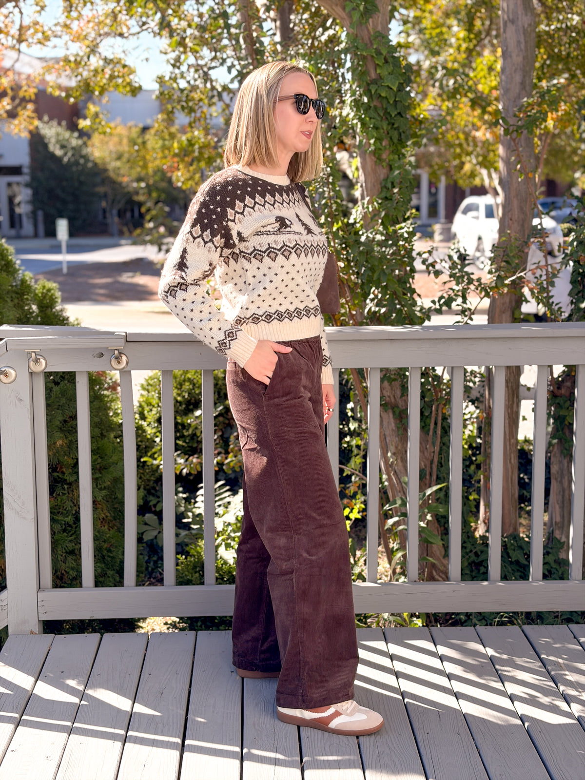 Rose & Lee Co Allison Corduroy Pants, Dark Chocolate by Marine Layer Pants